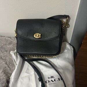 Coach Cassie 19 Black Pebbled Leather Purse